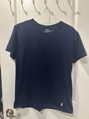 Polo by Ralph Lauren Men’s Navy Crewneck Tee with Polo Pony